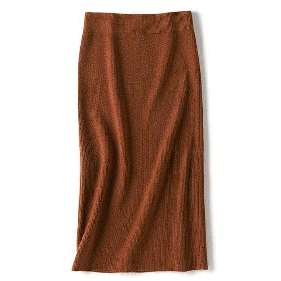 Uniqlo | Skirts | Uniqlo U Knit Brown Midi Skirt | Poshmark
